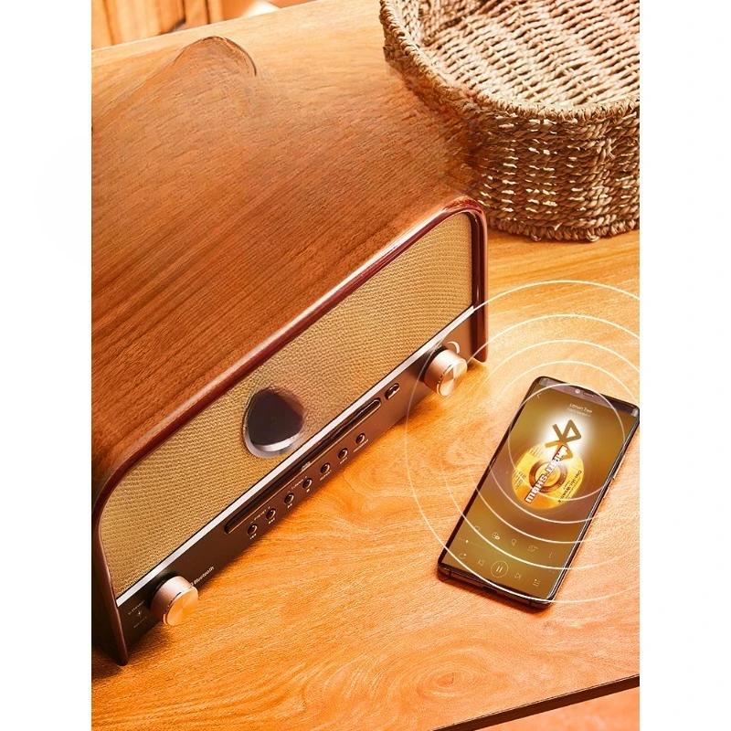 Vintage solid wood CD playback, deep bass, Bluetooth pickup, lossless USB drive, all-in-one for home use