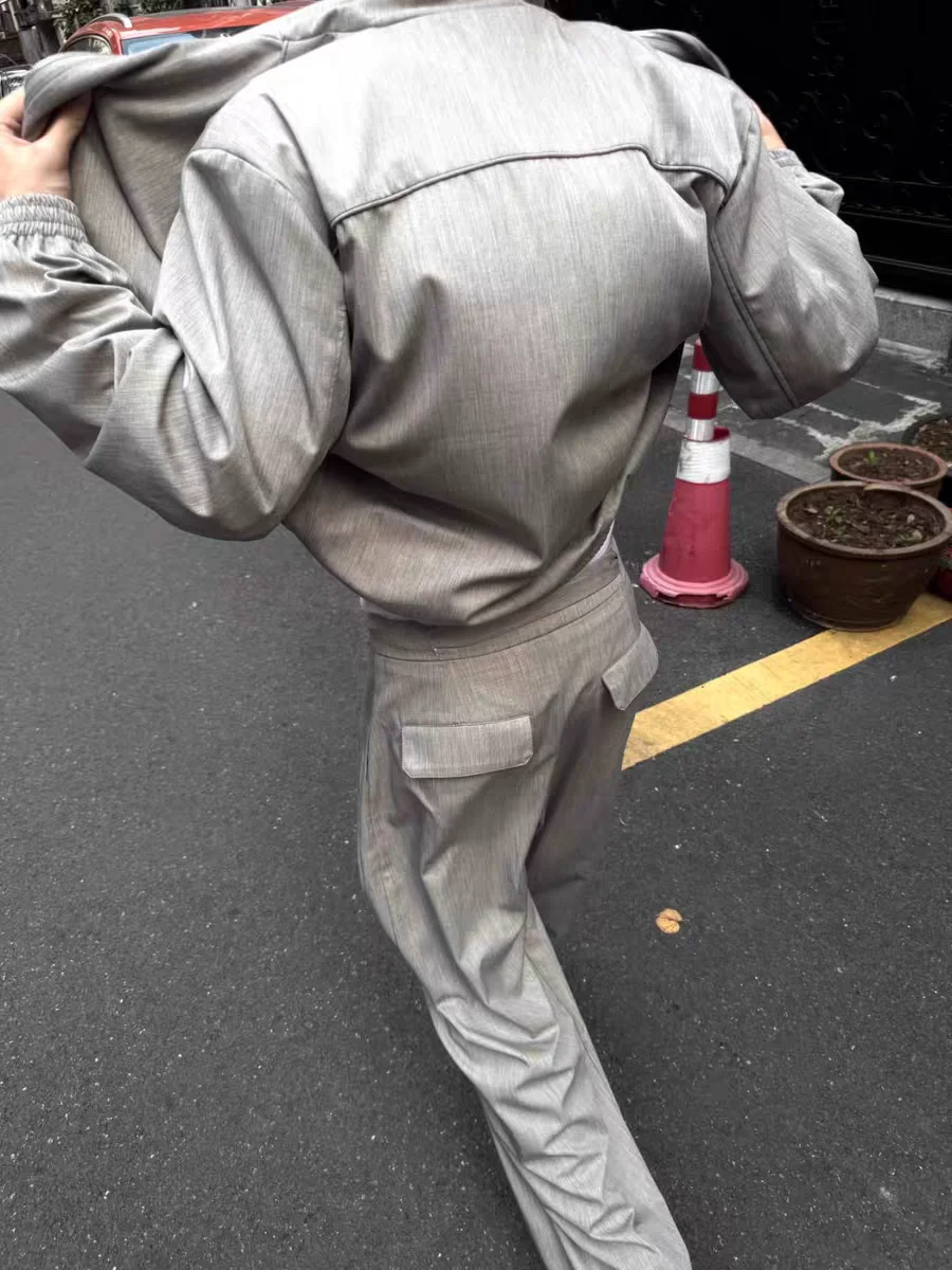 Pantaloni a gamba larga traspiranti larghi versatili dal design casual a pieghe con trama in lino retrò Pantaloni casual a gamba dritta alla moda