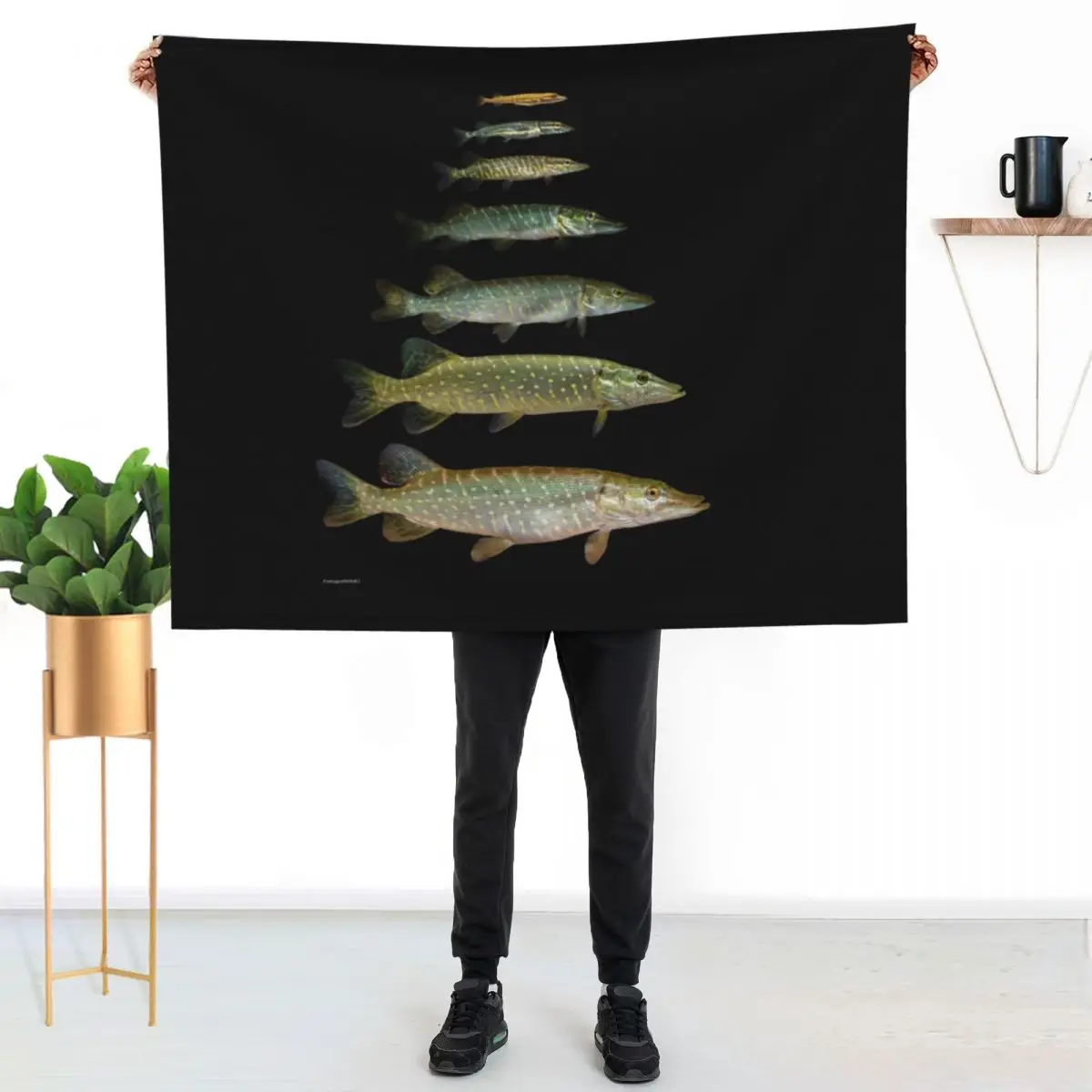 

Northern Pike Throw Blanket Cozy Warm Blanket for Bed Room Decor