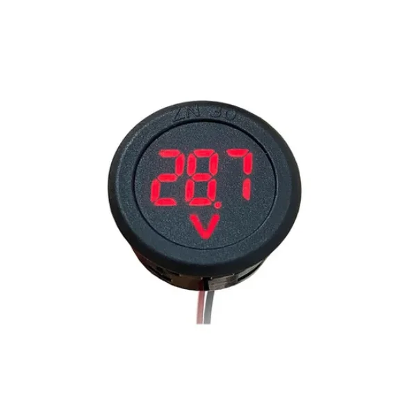 LED digital display circular two-wire voltmeter DC 4V-100V for DC digital voltmeter head display reverse connection protection