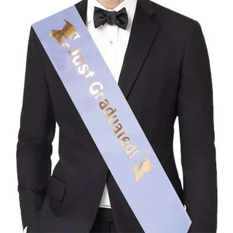 

2022 Graduation Party Decoration Bronzing Just Graduated Etiquette Belt Sash High School College Graduation Party Straps