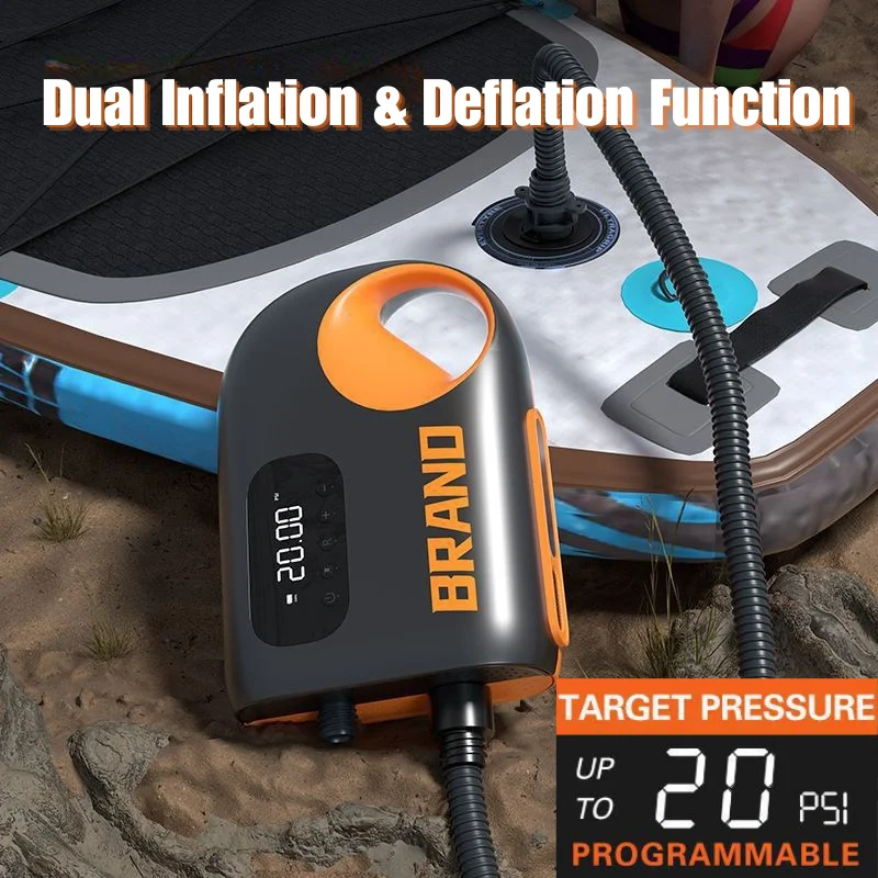 

20 PSI Portable Intelligent Inflator High Speed Electric Air Compressor Inflatable Deflatable for SUP Boat Kayak Outdoor Tool