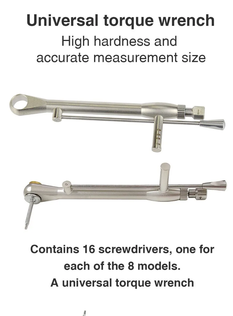 Aço inoxidável implante dentário torque catraca chave ferramenta com drivers, ferramentas restauradoras