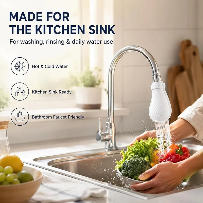 50/100Pcs Universal Faucet Filter Cotton Anti-splash Thickened Faucet Filter with T-strap Tap Water Filter Bag