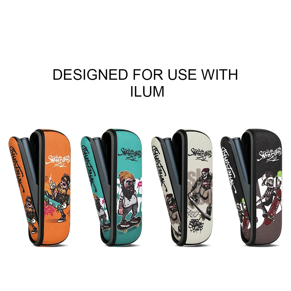 Cover compatible with iqos iluma i case anti-drop cover skateboard animation pattern printing protective shell sleeve for iluma