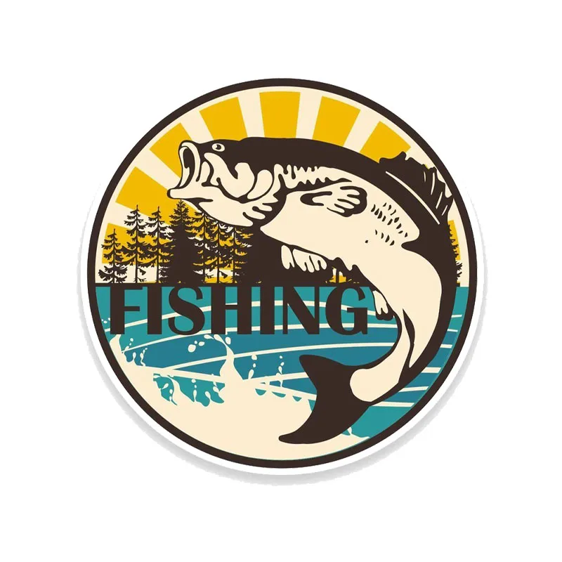 RuleMyLife  14.5CM*14.5CM Personal Wilderness Fishing Decal PVC Motorcycle Car Sticker 11-00756