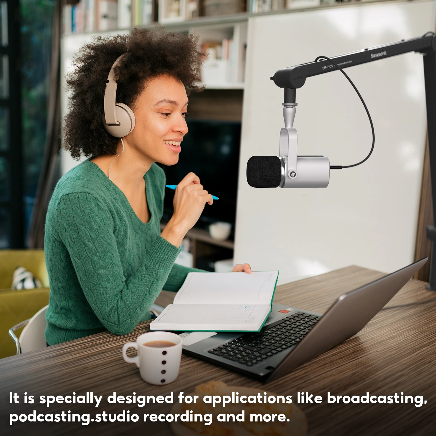 Saramonic SR-BV3 Cardioid Dynamic Microphone for iPhone Android PC Audio Mixer Gaming Broadcasting Podcasting Youtube Recording