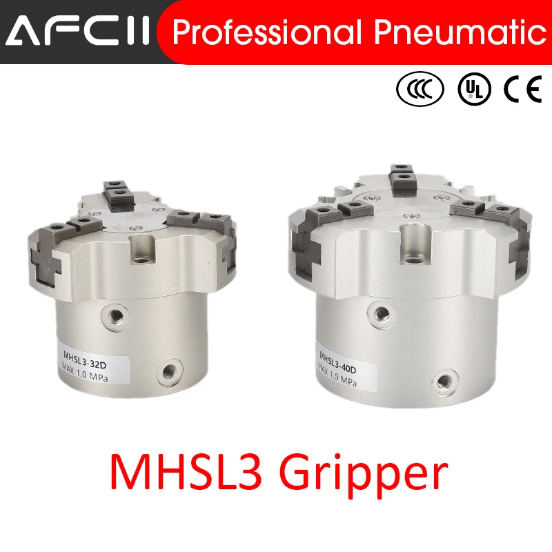 MHSL3 Series SMC Type Parallel Type Pneumatic Gripper Air Gripper Cylinder 16D 20D 25D 32D 40D 50D 63D 80D 100D 125D