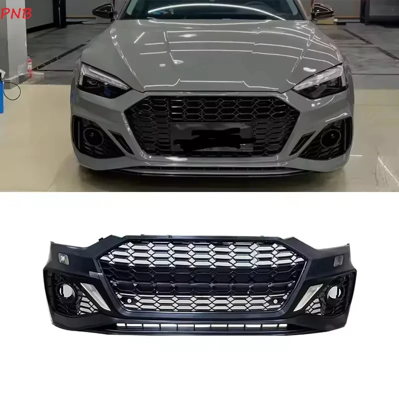 

Suitable for Audi A5 S5 B9.5 2020 2021 2022 2023 2024, Factory Quality RS5 Facelift Assembly with Black Grille Front Rear Bumper