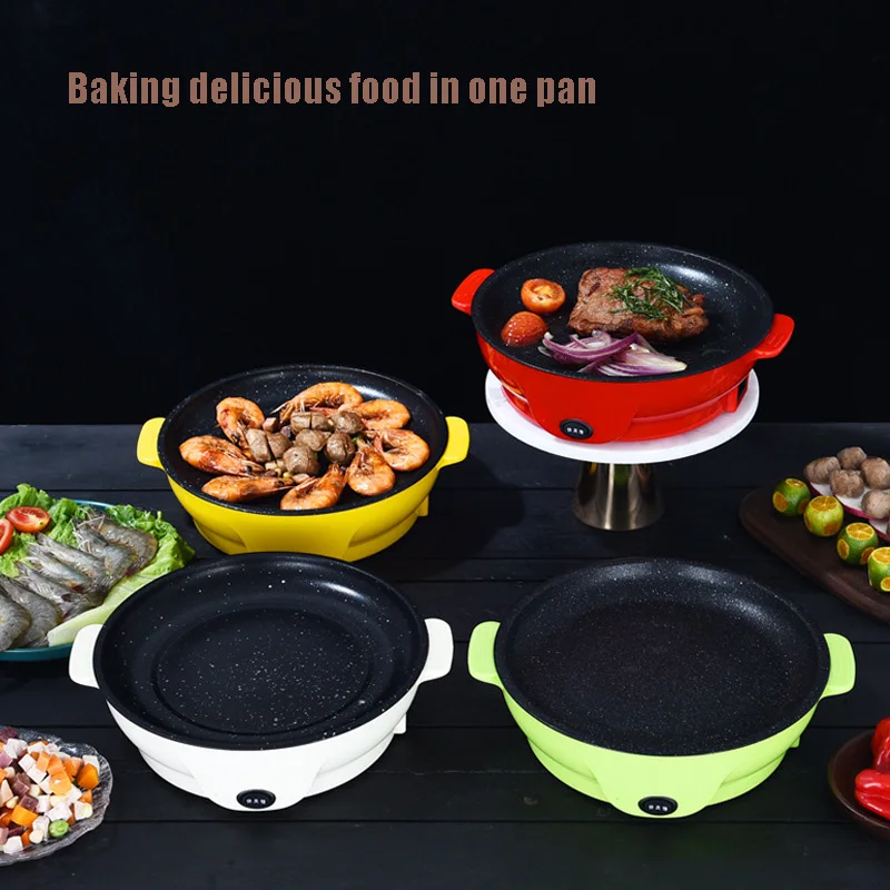 Multifunction Electric Frying Pan Non-Sticky 2 Gear Burning-Resistant Baking Grill 220v Roast Cooking Electric Skillet Kitchen