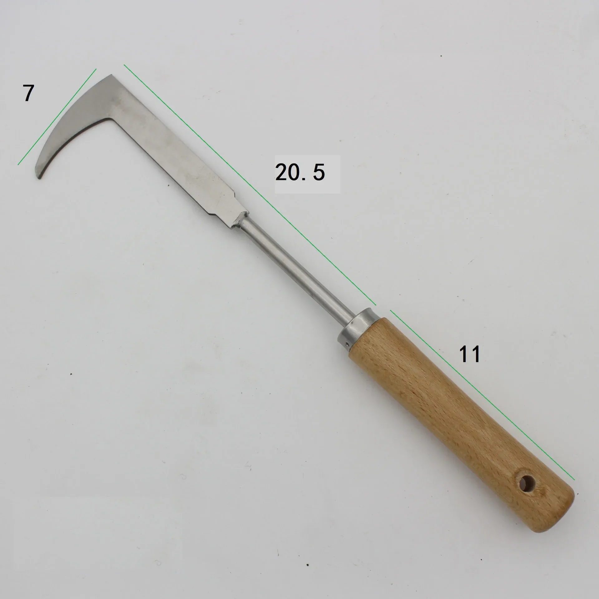 Manuelles Unkrautmaschinen-Set: Maaier Sichel + Straßenriss-Unkrautwerkzeug + Garten-Handschaufel – robuster Kohlenstoffstahl für den Außenbereich und – Detail 18