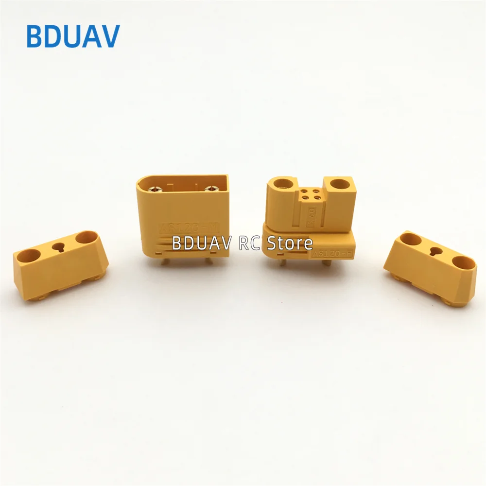 

5PCS Amass AS120 Male Female Plug Connector Resistance Adapter Plug for RC Model FPV Racing Drone Lipo Battery Multirotor Parts