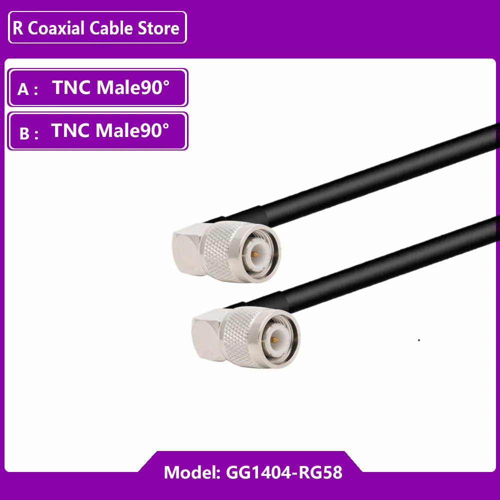 RG58 Cable Waterproof TNC Female Nut Bulkhead to TNC Male Plug Connector RF Coaxial Extension 50 Ohm Pigtail Jumper Adapter