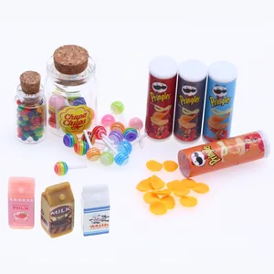 ドールハウスミニチュアフードチップボトルロリポップドールハウス装飾アクセサリーキッチンシーンのロリポップとロリポップ 12ベストセールス融解アイスクリームの彫刻-1