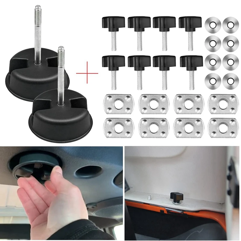 Hard Top Quick Removal Fastener Screw + Hardtop Top Mounting Knob Screws 1CJ57DX9AD For Jeep Wrangler JK 2007-2017