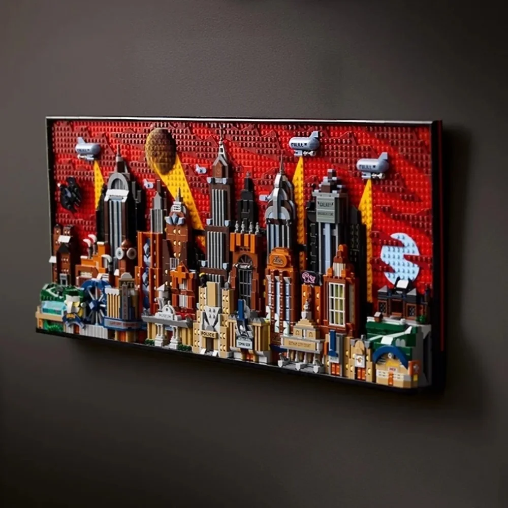 In stock new product MOC Gotham City building block toy premium decorative wall holiday gift