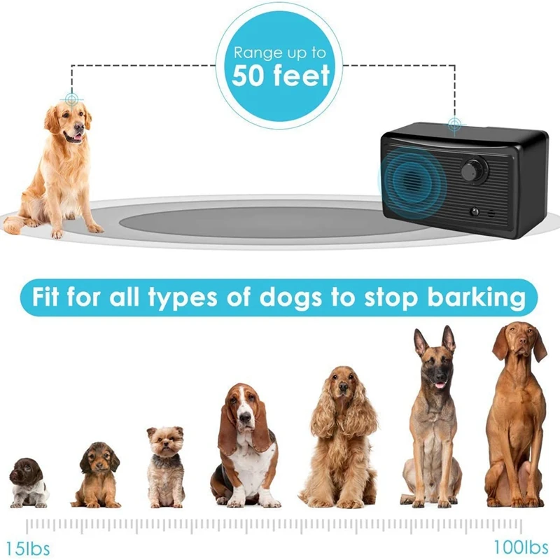 Mini Bark Control Device Outdoor Anti-Barking Ultrasonic Dog Barking Control Sonic Bark Deterrent Stop Barking