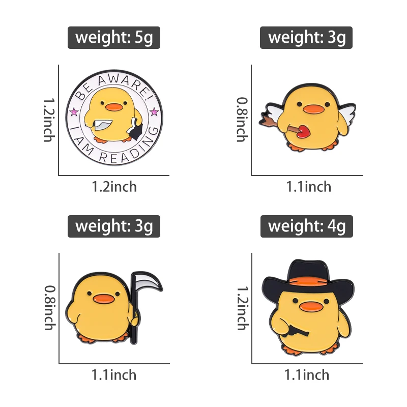 كن هوئا أنا أقرأ البطة المينا دبابيس مخصصة القلب السهم شريف شارات التلبيب دبابيس مجوهرات اكسسوارات هدية للأصدقاء