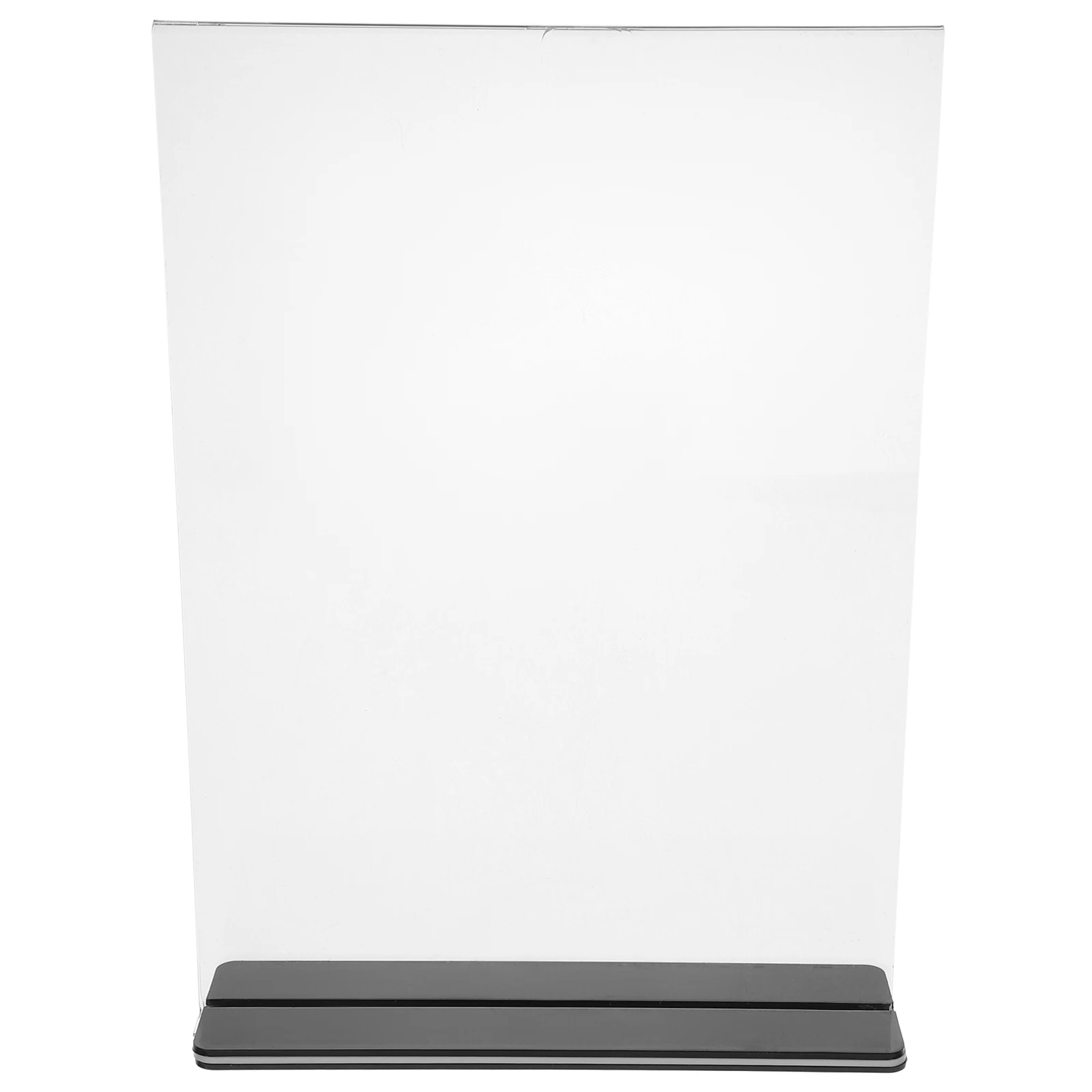 Espositore in acrilico a forma di T Formato A4 Supporto per cartello menu bifacciale Espositore per cartellino del prezzo Supporto per cartello in acrilico