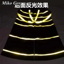 Melbourne Shuffle Phat Pants Single Color Reflective Strip Night Vision Fluorescent Bell-bottoms Death Flared Trousers