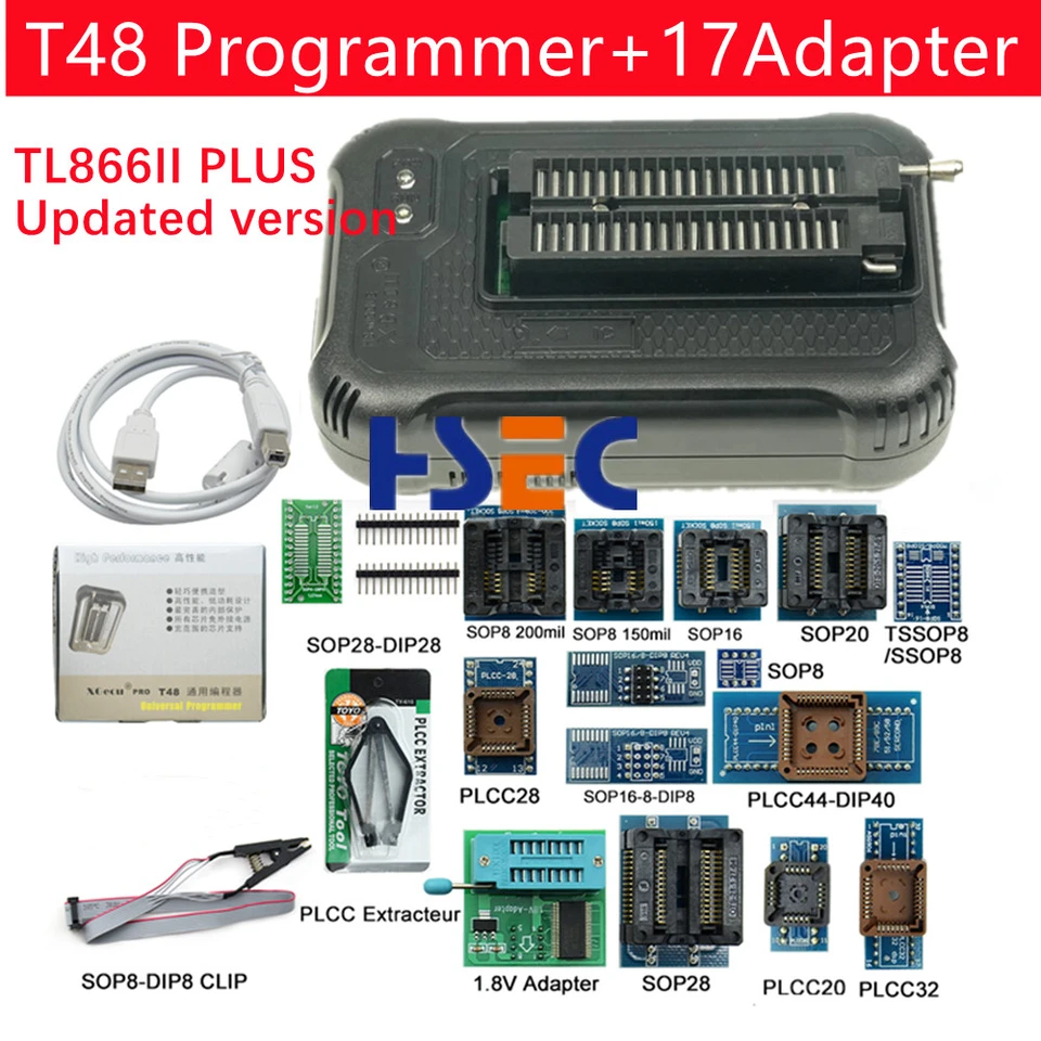 Novo programador t48 original xgecu (TL866-3G) tl866ii plus para