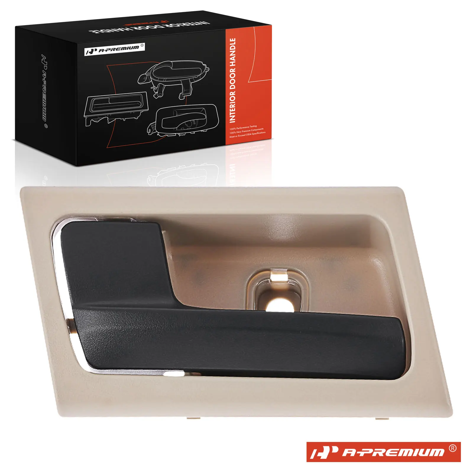 A-Premium Front or Rear Driver Side Black & Beige Interior Door Handle for Ford Crown Victoria 2006-2011 Mercury Grand Marquis