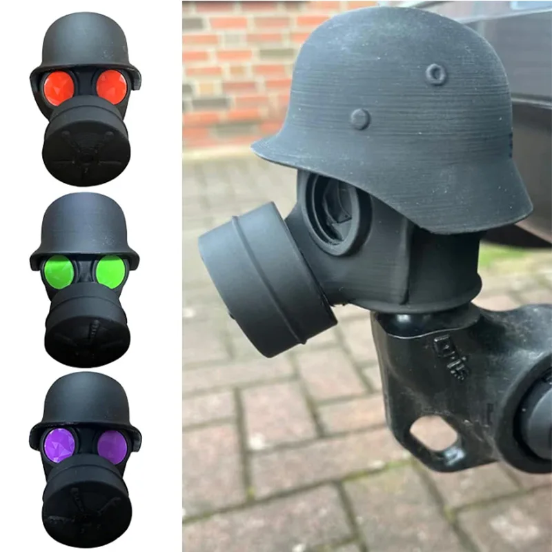 Creative 3D Printed Gas Mask Shaped Trailer Hook Cover Hook Protection Lightweight Durable Design Personalized Car Decoration