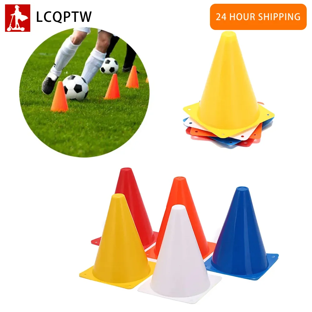 

10pc18CM Sign Bucket 6Inch Barrier Football Road Flat Training Cone Roller Pile Springback Marking Cup Soccer Training Equipment