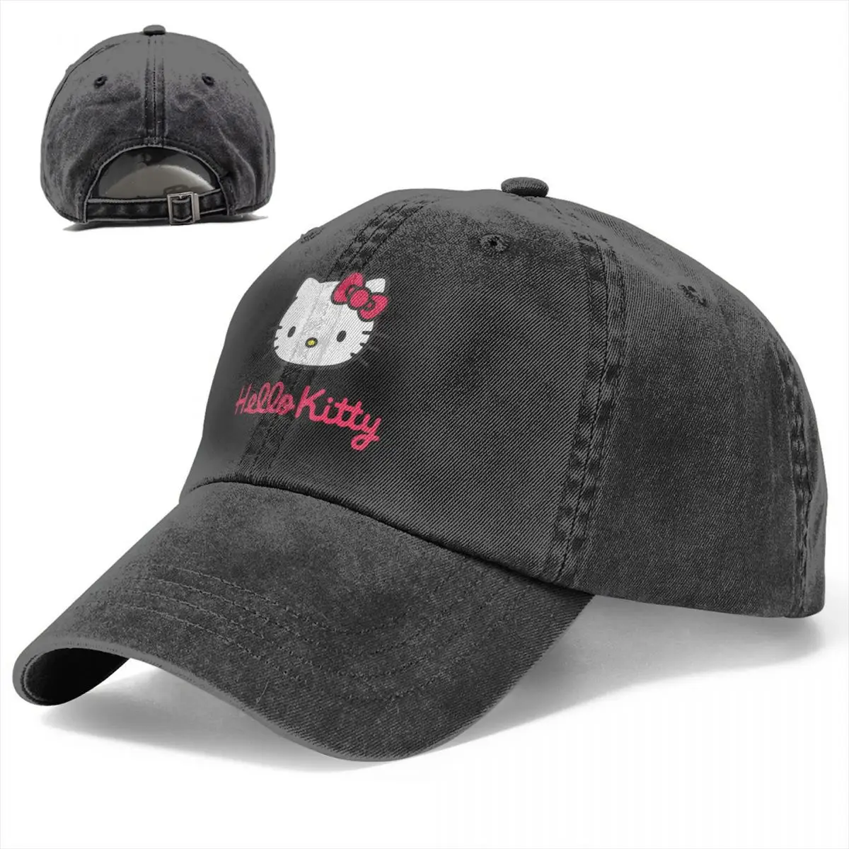 Hello Kitty Baseball Cap Accessories Vintage Distressed Washed Snapback Hat for Men Women Outdoor Activities Caps Hat