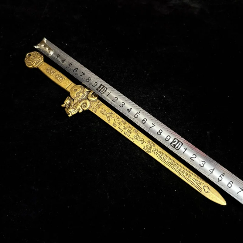 Vintage Pure Copper Pendant Retro Taoist New Style Seven Stars of the North Sword Decorative Ornament