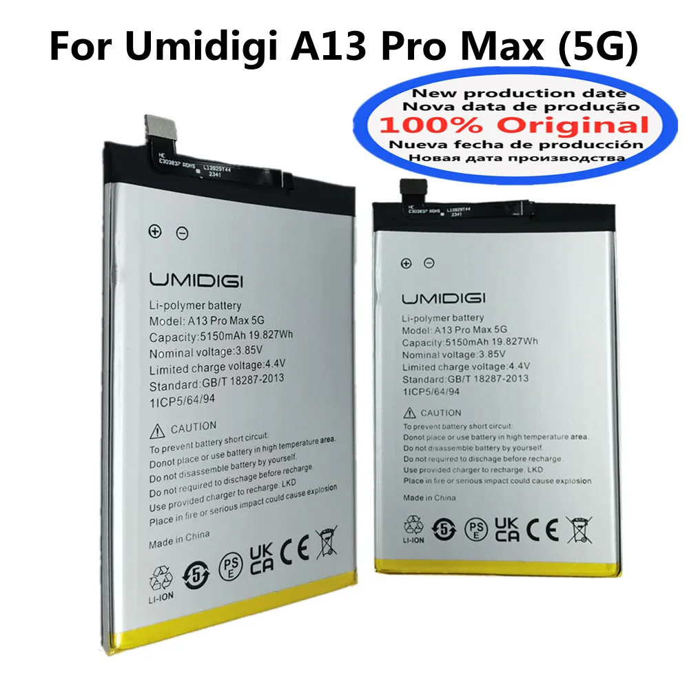 New Original Battery For UMI Umidigi A13 Pro Max 5G A13Pro Max Phone Battery Bateria Batteries Fast Shipping