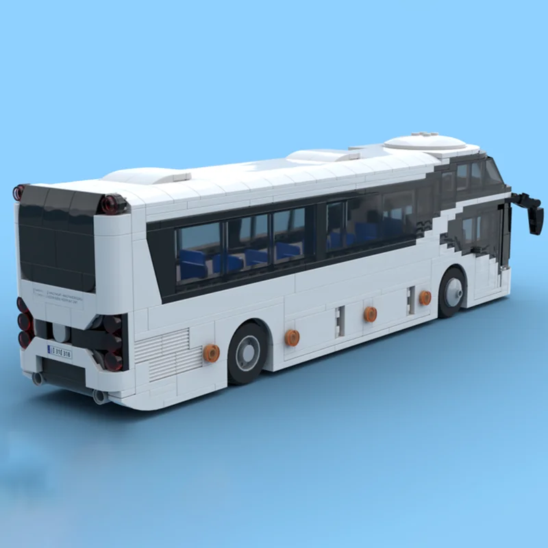 MOC-74640 City Transport Bus Assembly Stitching Building Blocks Model MOC Creative Building Blocks Toys Kids Birthday Toys Gifts