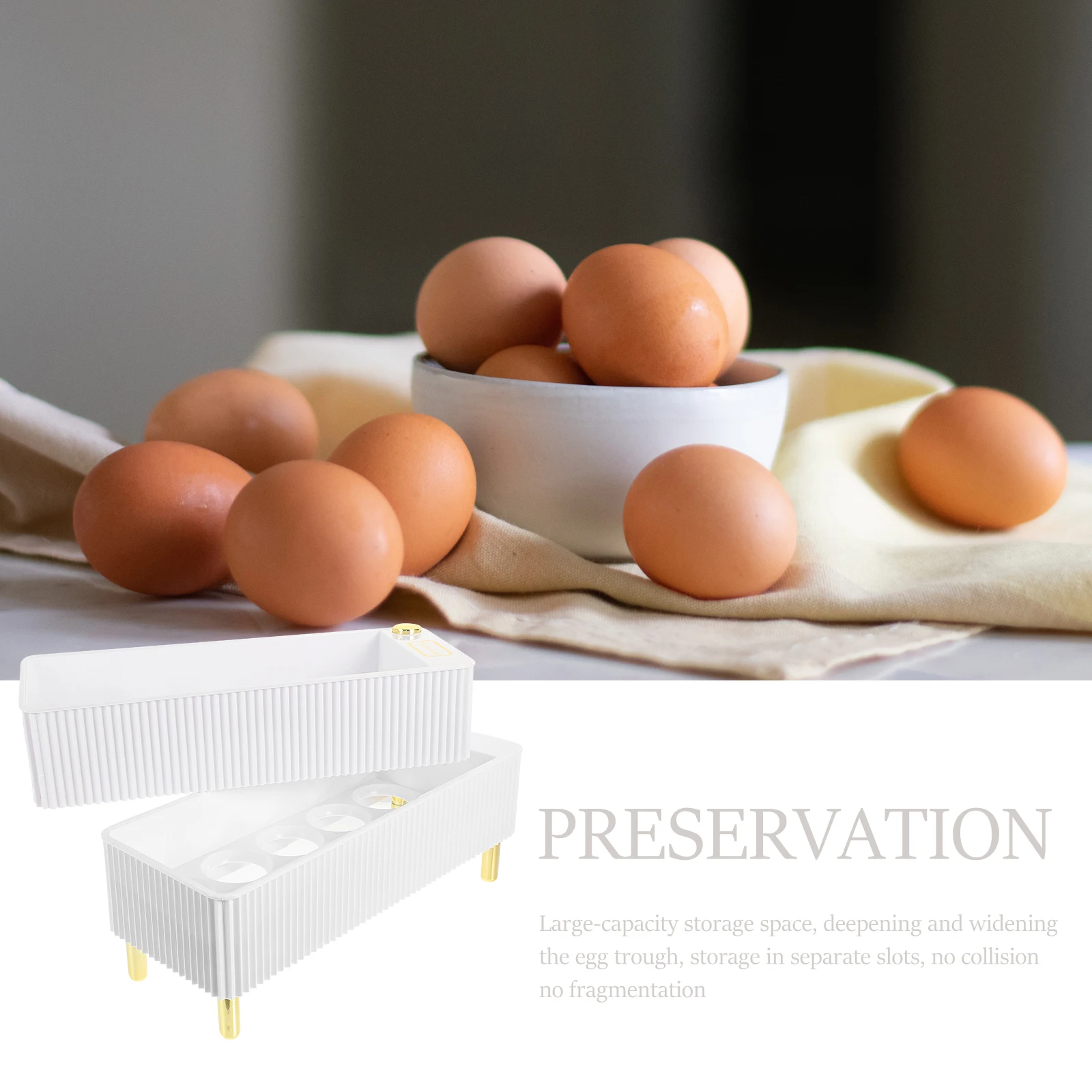 

Egg Storage Holder Double Layer Durable Premium Pet Material Refrigerator Organizer Large Capacity Anti-Extrusion Egg Tray