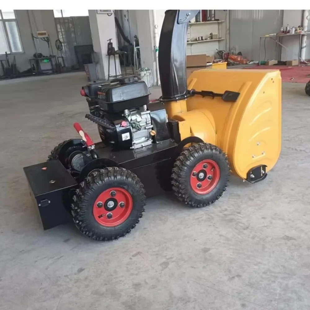 Remote control snow plow robot 6.5hp road snow blower