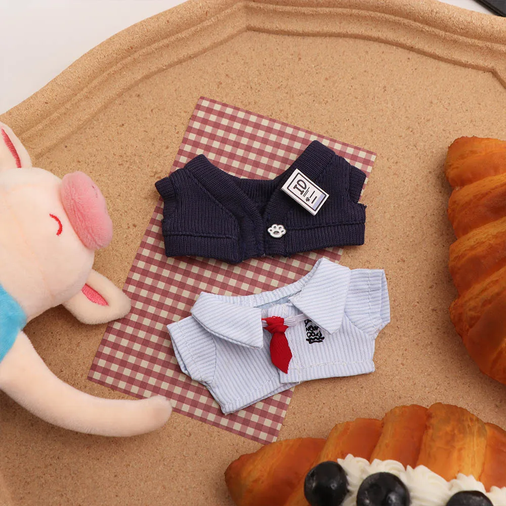 No Attributes Clothes Uniform 10cm Cotton Clothes Pants T-shirt Clothes Outfit Suit Lovely Dress Up Set Accessories description 4