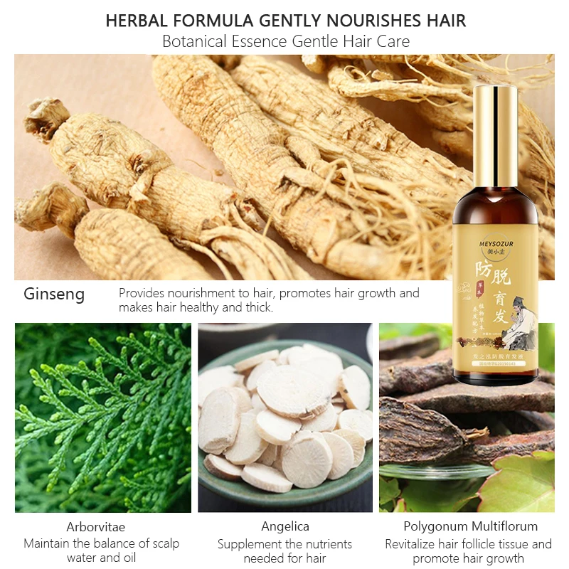 Fast Hair Growth สําหรับผู้ชายผู้หญิง Ginger Grow Hair Oil Care Anti Hair Loss Scalp Treatment เซรั่มผลิตภัณฑ์สุขภาพความงาม 100ml