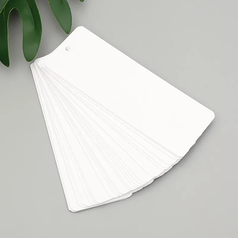 Rectangle White Kraft Paper Tags Blank Card Gift Packaging Hang Tag Labels for Clothing Garment Tag DIY Bookmark Handmade 30pcs