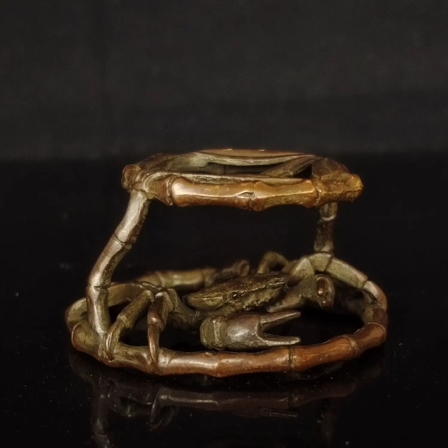 

Chinese Antique Pure Copper Crab Teapot Lid Series Nice Art Work