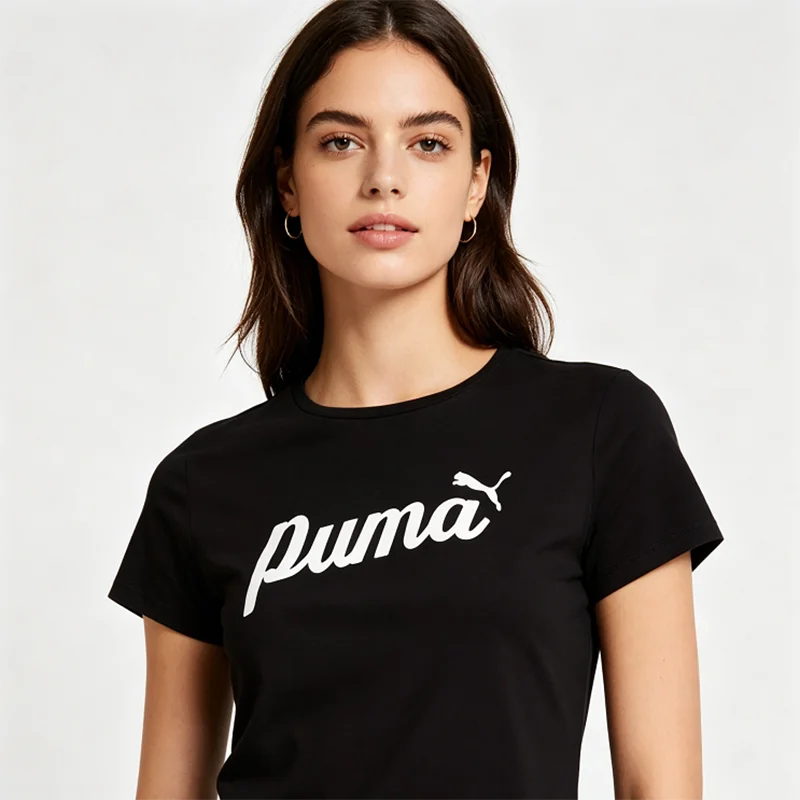 

Женская модная футболка PUMA с круглым вырезом, повседневная спортивная футболка для фитнеса, бесплатная доставка 682127-01