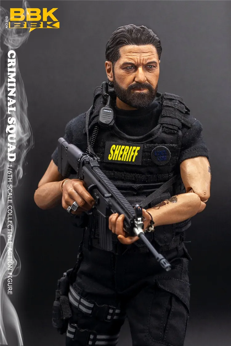 

BBK BBK010 1/6 Detective Nick Gerard Butler Soldier Model Full Set 12'' Action Figures In Stock For Fans Collection