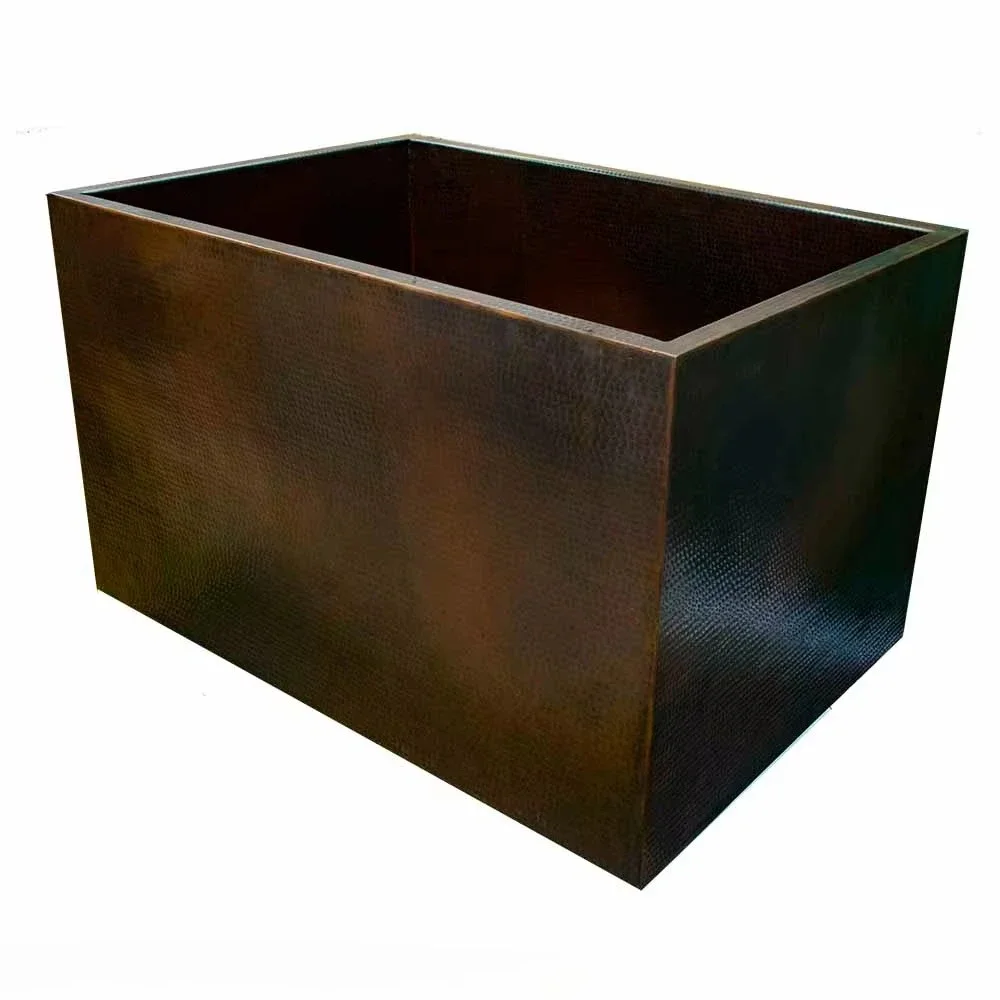Hammer design, silver finished unique copper bathtub, family hotel restaurant hot sale luxury bathtub