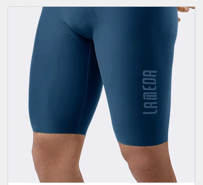LAMEDA Herren-Radsport-Trägerhose, professionelle Radsport-Träger, 6-Stunden-Pads, hohe Taille, Fahrrad-Shorts, atmungsaktive Rennrad-Bekleidung – Detail 6
