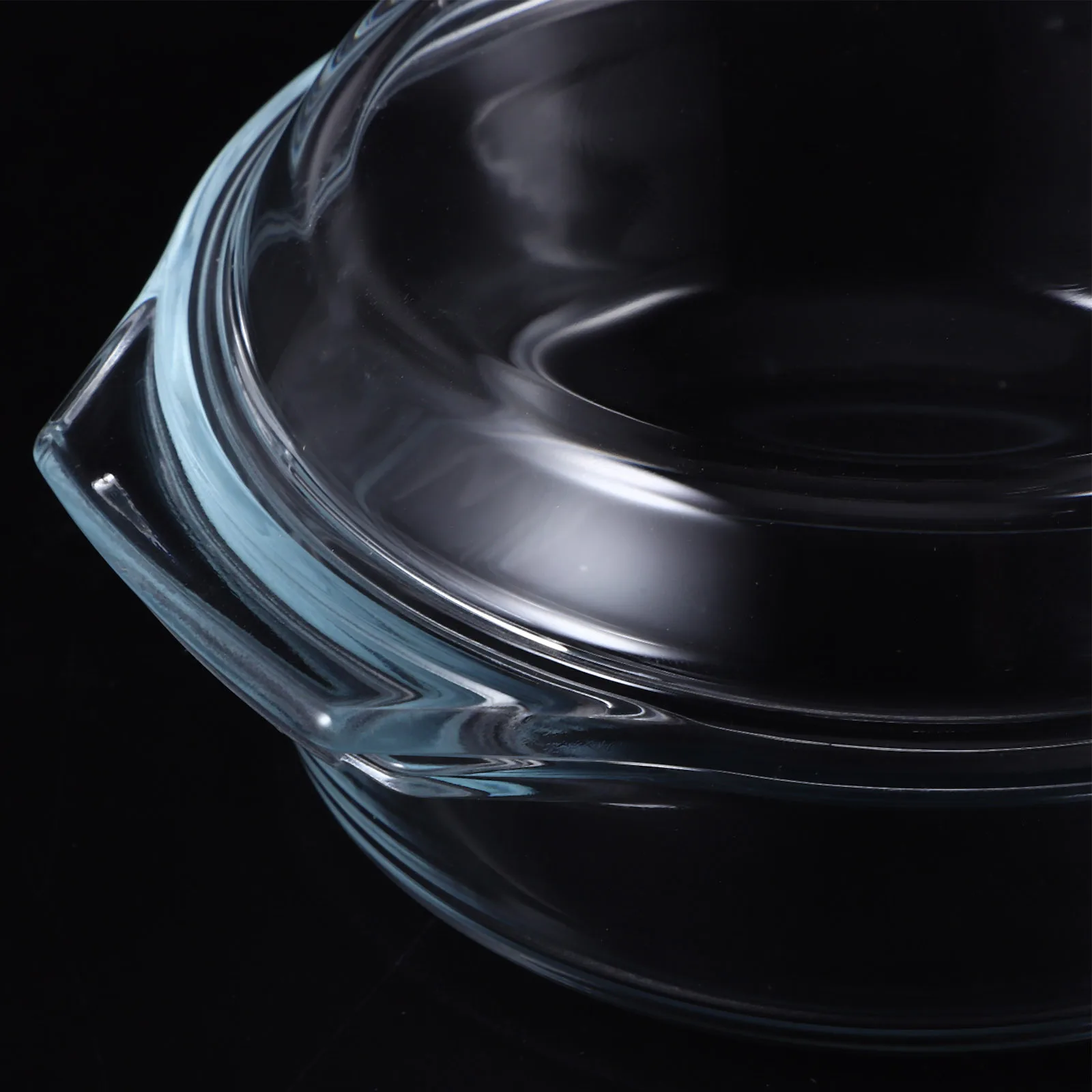 

Microwave Safe Glass Casserole Dish Ovenproof Heat Resistant with Lid Round Clear Bowl for Cooking Serving Storing Food