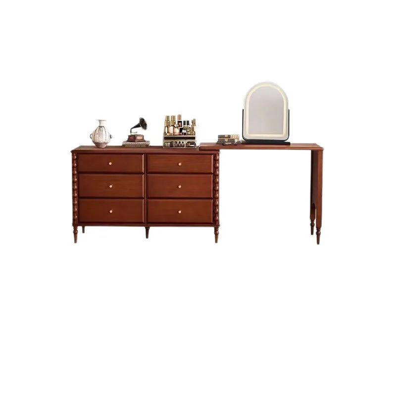 

Bedroom desk corner dresser, antique integrated solid wood makeup table in chest