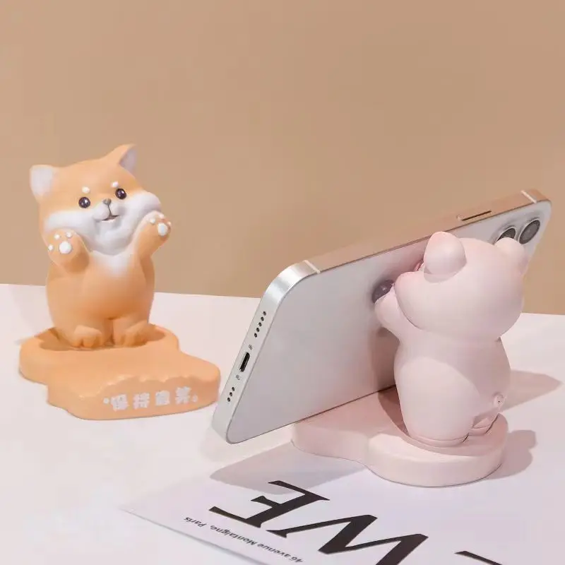 Fashion Cartoon Bracket Phone Stand Desktop Holder Desktop Decor Ornaments Pushing Hands Bracket Smartphone Phone Stand Steady