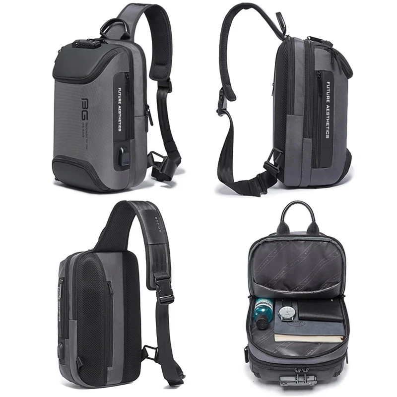 Fashion Bag cross bag men  Anti-theft Multifunction  Shoulder Messenger Bags Male Waterproof Short Trip Chest Bag Pack