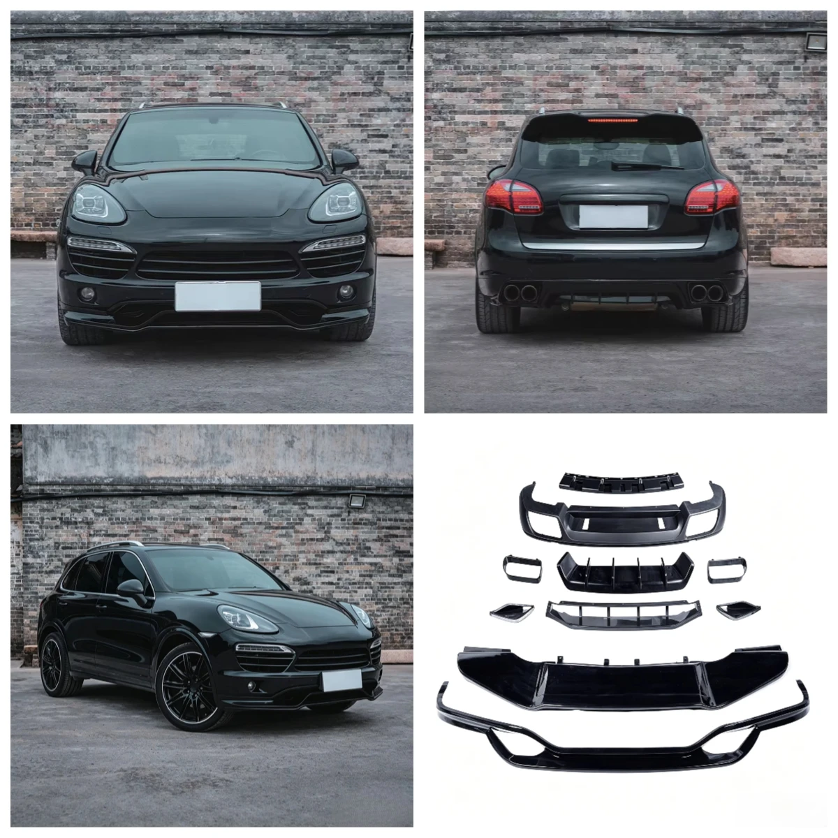 Carbon Fiber Parts for Cayenne 11-14 23 Styles TKT Style Front Lip Rear Diffuser Kits Precise Fit Exterior Modification Parts