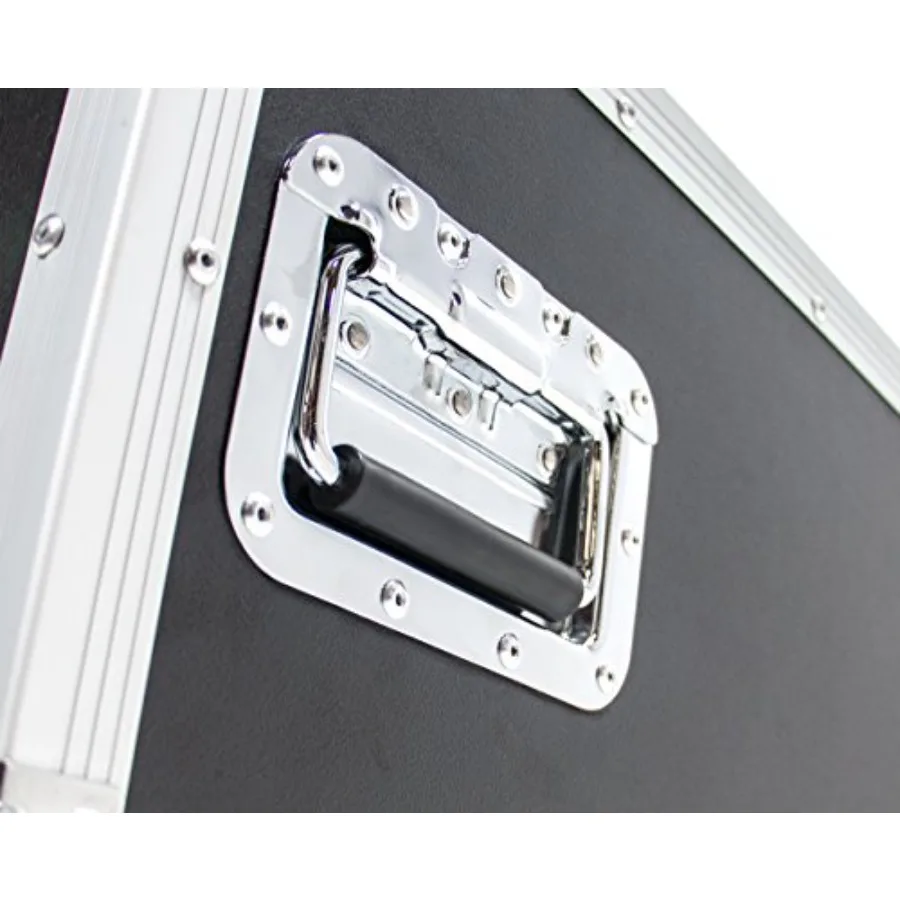 3-Space Amp Rack ATA Road Case 20 خارجي ألومنيوم متين أسود عميق مع داخلي ممتص للصدمات للنقل الآمن و Du