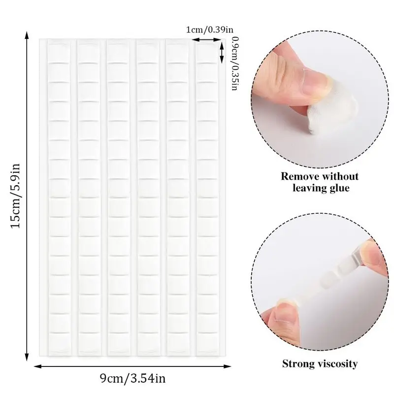 1 Pack 96Pcs Reusable Sticky Tack Putty Removable Wall Safe Mounting Putty for Pictures Poster Nail‑Free Home Use