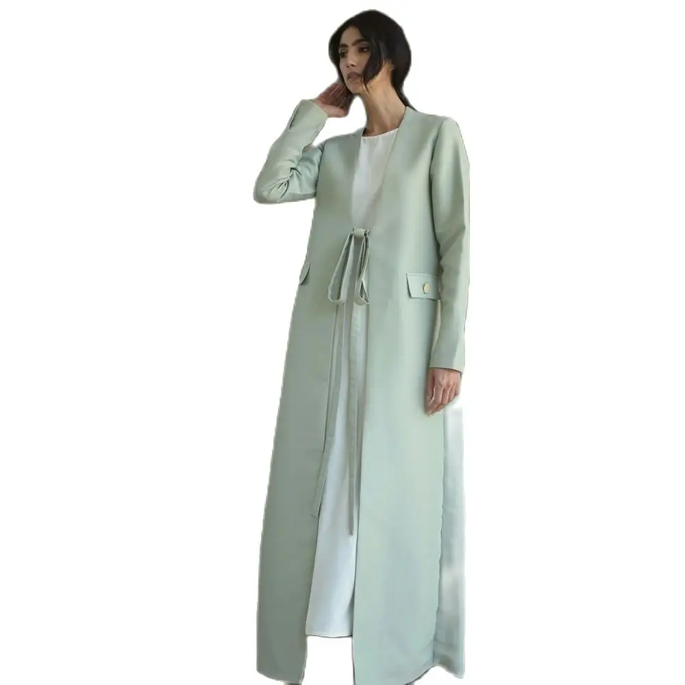 Mint Green Women's Blazer 2024 Luxury Long Jacket Formal Office Lady Clothing High Quality Custom Elegant Business Lady Clothing